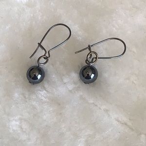 Hematite Drop Earrings